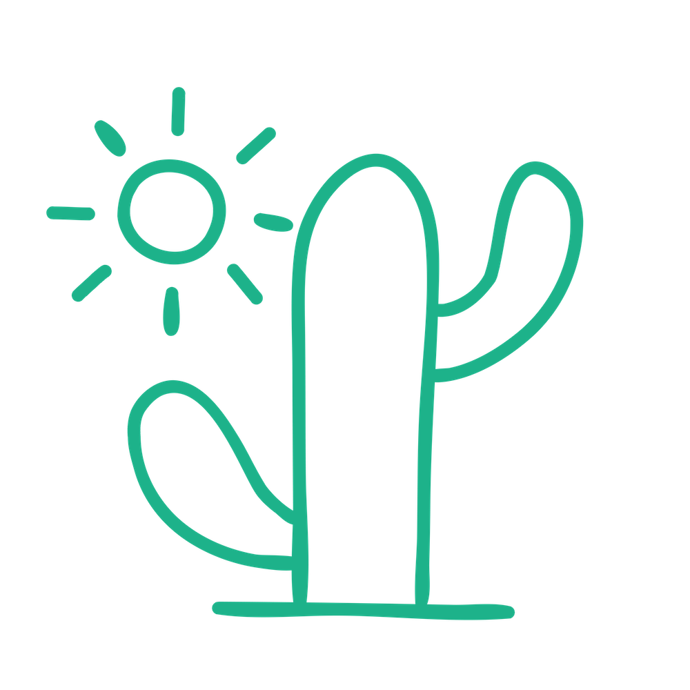 SUMMERHILL icon - green - cactus - 1000